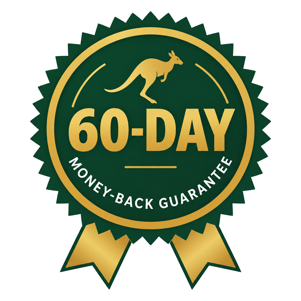 60-day money-back guarantee seal